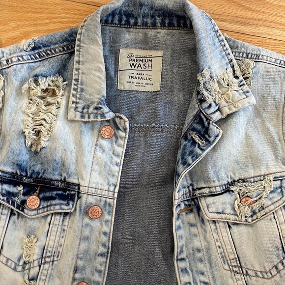 Zara Tops Zara Denim Vest Poshmark